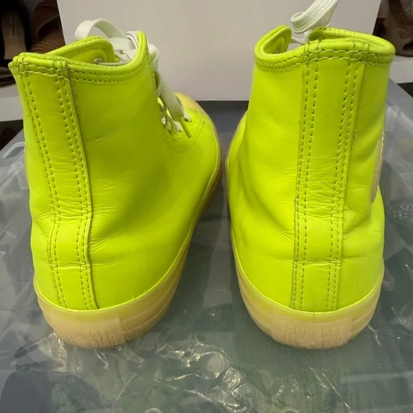 Converse Chuck Taylor All Star High Top 'Neon Yellow' | Men’s 10 Leather - Picture 7 of 13